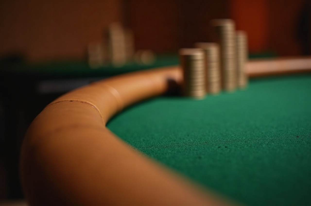 A blackjack-style event table set up in a function room